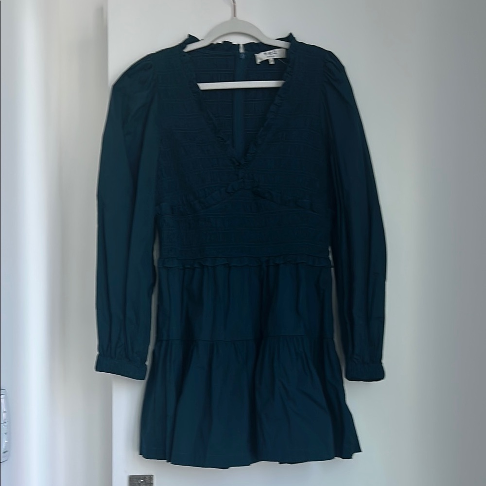 Teal Long Sleeve Dress